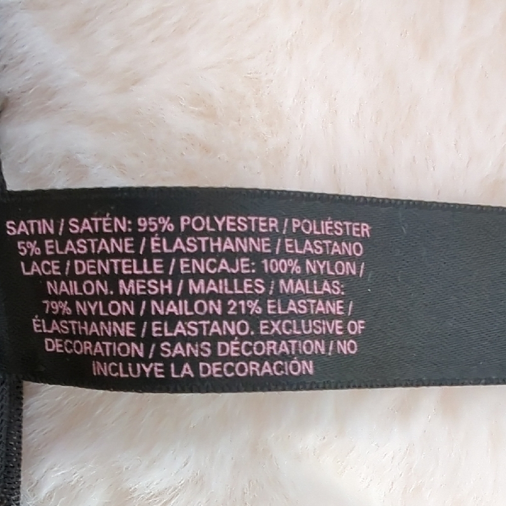 Victoria's Secret Black Satin & Lace Push Up Bra 34C - Picture 7 of 7